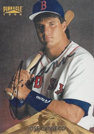 Jose Conseco signed Trading Card Sox