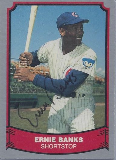 Ernie Banks signed Trading Card Cubs